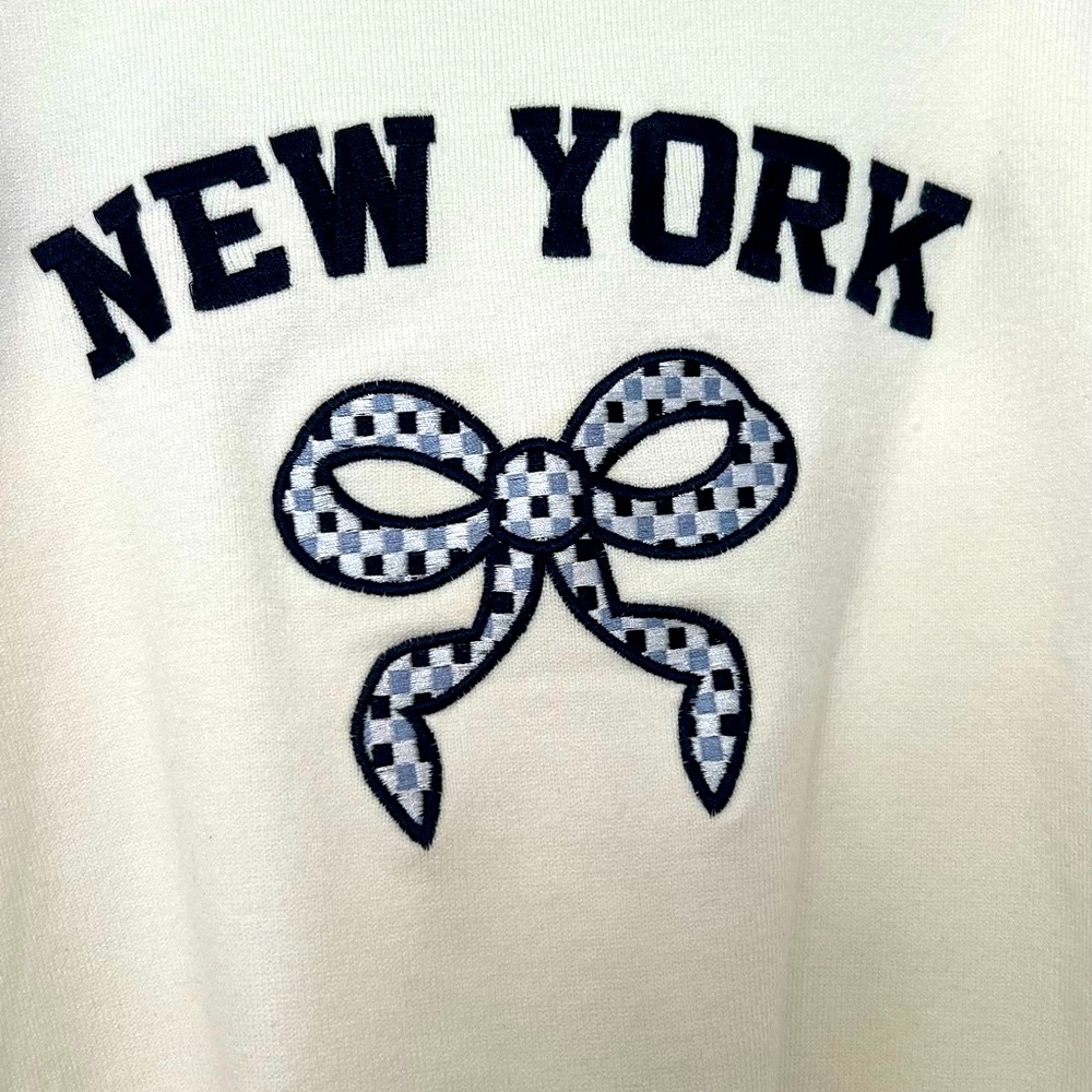 Women's embroidered Cream Cardigan Sweater